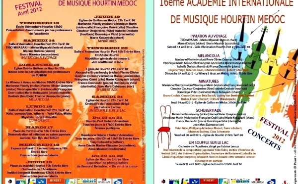 Musique à Hourtin-Médoc: le programme 2012 à l'affiche