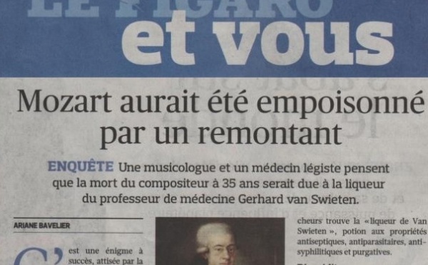 La thèse de Michèle Lhopiteau sur la mort mystérieuse de Mozart passionne les chroniqueurs