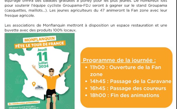 Monflanquin fête le Tour de France